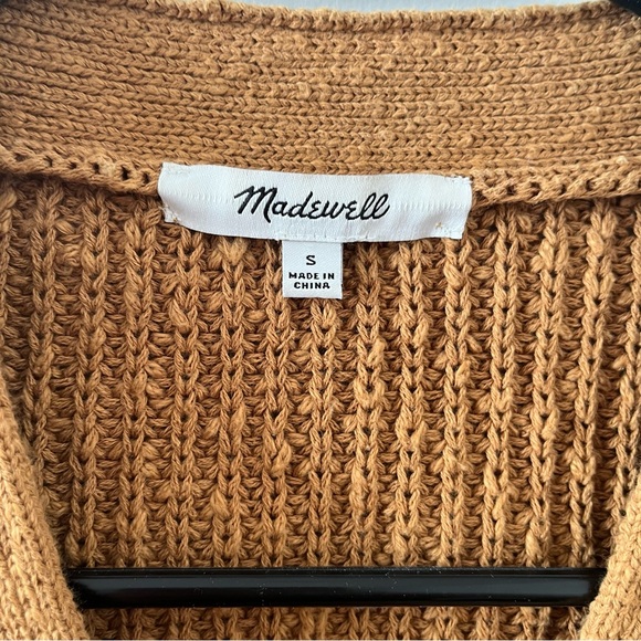 Madewell Cotton Greywood Cropped Cardigan in Toffee S - Picture 4 of 7